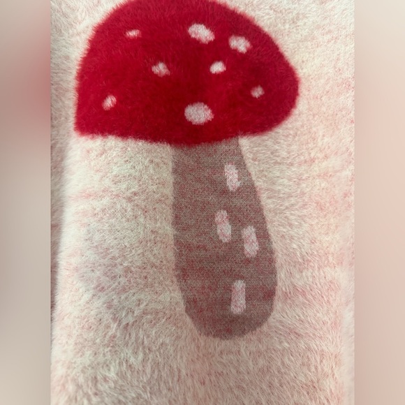 Saint Geraldine Fuzzy Mushroom Print Sweater Soft Size M - Picture 3 of 6